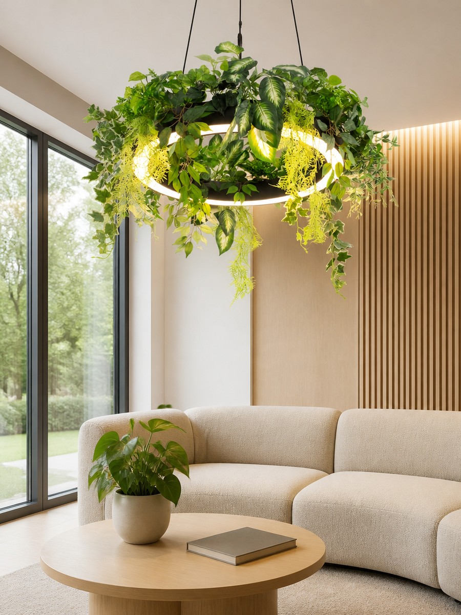 Artificial Plant Pendant Light Creative Simulated Plant Chandelier for office Restaurant Hotel Cafe Decor